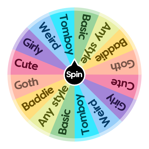 Outfit style ideas for gacha Spin The Wheel App