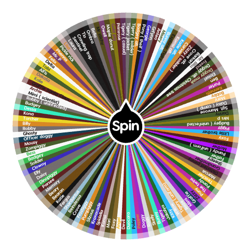 Piggy all skins ( and color coded to match skins ) | Spin the Wheel ...