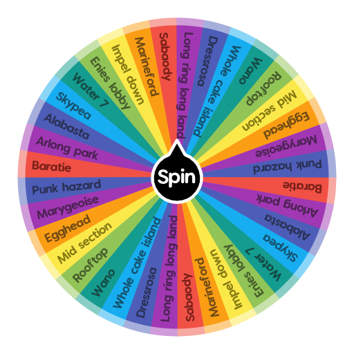 Places in one piece | Spin The Wheel App