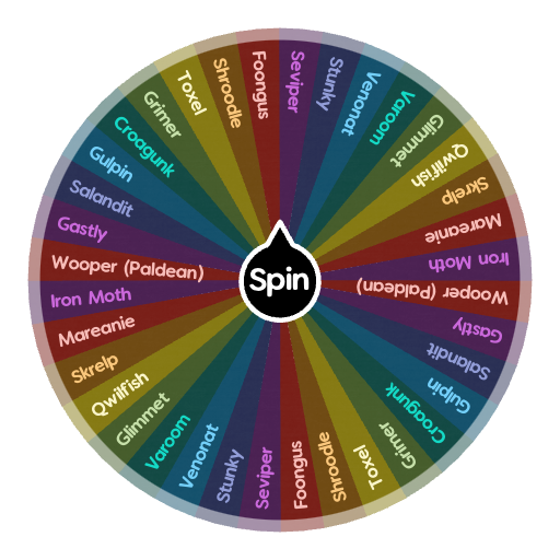 poison type pokemon wheel