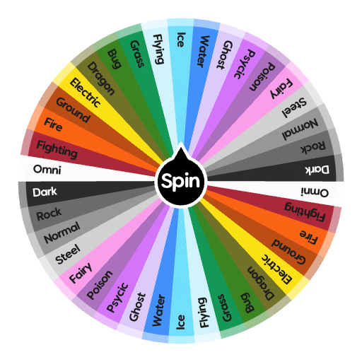 Pokemon types (color order) | Spin The Wheel - Random Picker