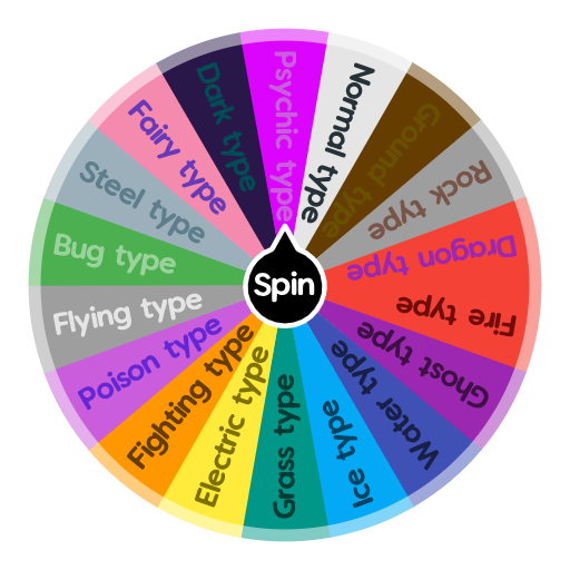 Random Pokemon Type Generator Wheel