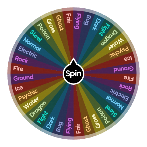 Pokémon types | Spin the Wheel - Random Picker