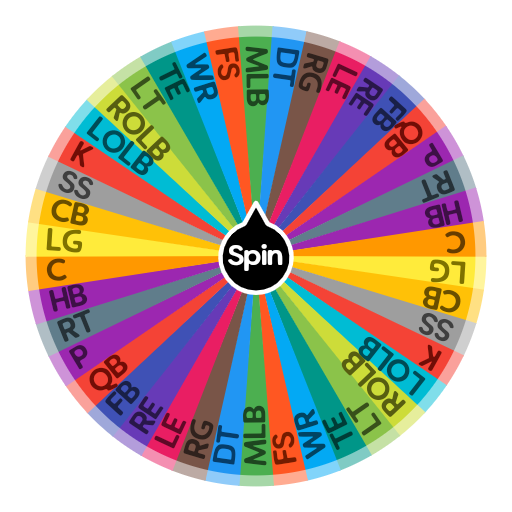 Positions in football Spin The Wheel App