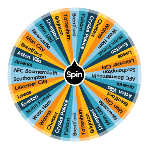 Premier League Wheel Spin the Wheel Random Picker