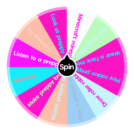 Preppy Things To Do Spin The Wheel App