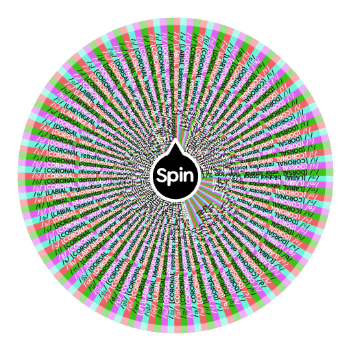 Pulmonic consonant Spin the Wheel Random Picker