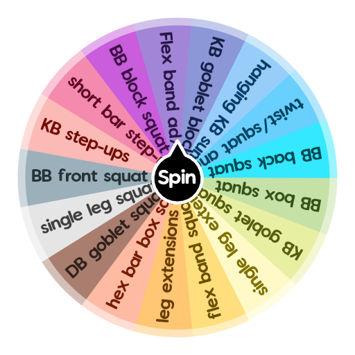 Quad Exercises Spin The Wheel App