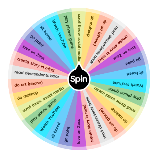 Random Things To Do When Bored Spin The Wheel App