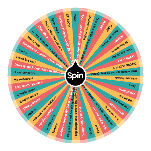 Roblox games I like, dislike or just play a lot. | Spin The Wheel ...