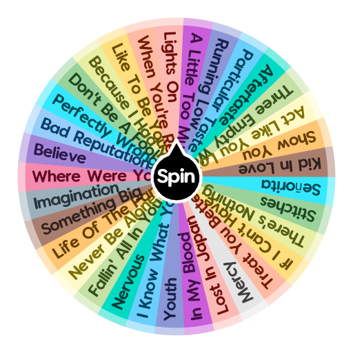 Shawn Mendes Songs To Listen To Spin The Wheel App