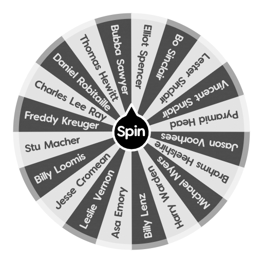 Slashers Spin the Wheel Random Picker