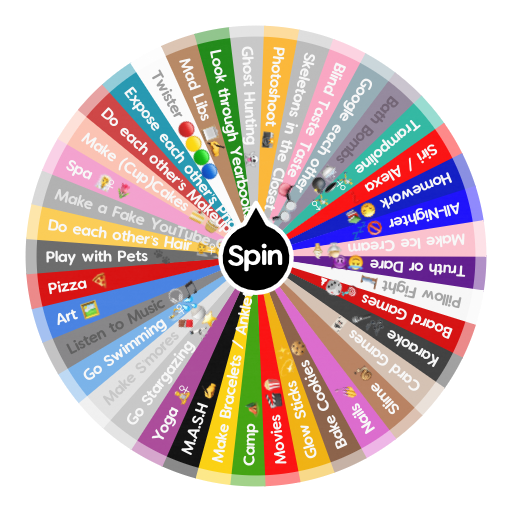 Sleepover Spin the Wheel Random Picker