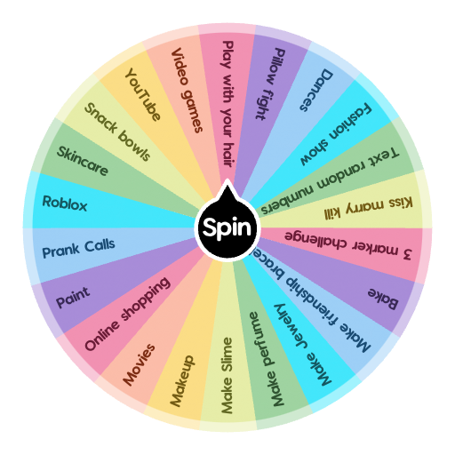 Sleepover ideas Spin the Wheel Random Picker