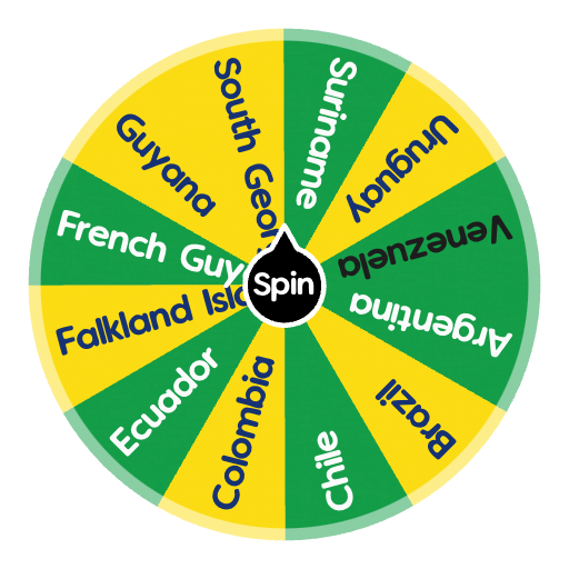 South America Spin the Wheel Random Picker