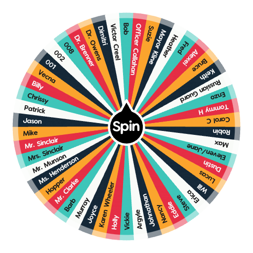 Stranger Things Characters Spin The Wheel App