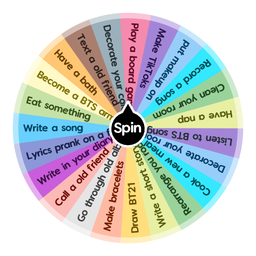 WHAT TO DO WHEN YOUR BORED  Spin the Wheel - Random Picker