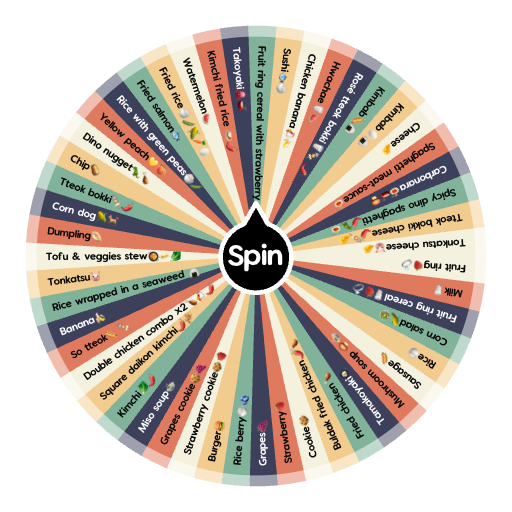 Random Lunch Wheel Tanghulu master lunch food๐ฑ | Spin The Wheel - Random Picker