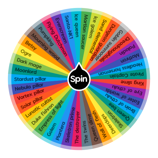 Terraria bosses Spin The Wheel App