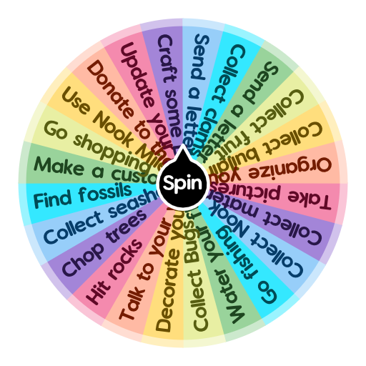 Things To Do In Animal Crossing New Horizons | Spin The Wheel App