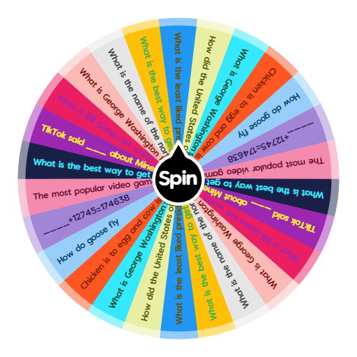 Trivia Night Questions Spin The Wheel App