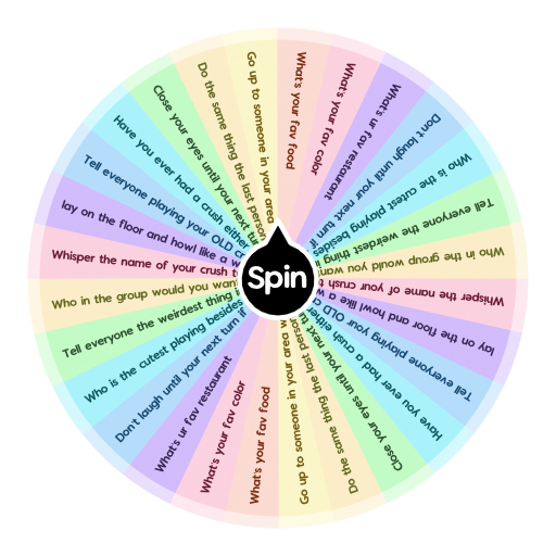 truth or dare questions generator wheel