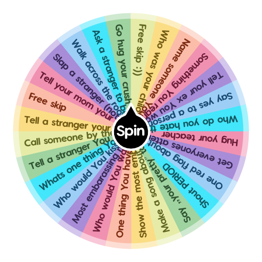 truth or dare questions generator wheel