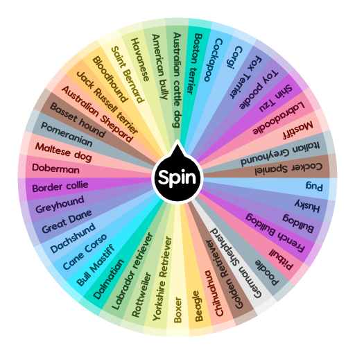 Types of dogs 💙 | Spin The Wheel App