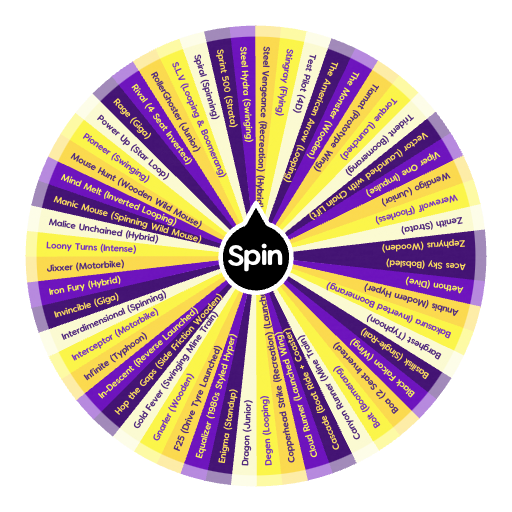 Types of Planet Coaster Rollercoasters Spin the Wheel Random