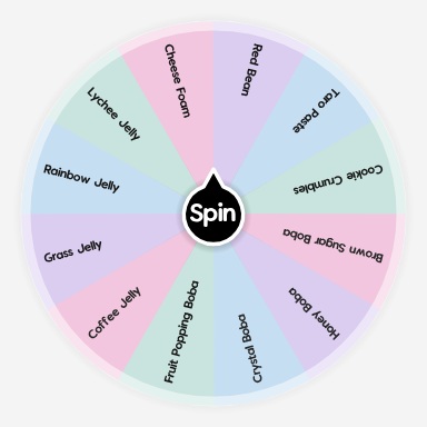 Random Boba Boba Toppings | Spin The Wheel - Random Picker
