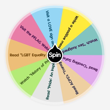 Equity Challenge: Gender & Sexual Orientation | Spin The Wheel - Random