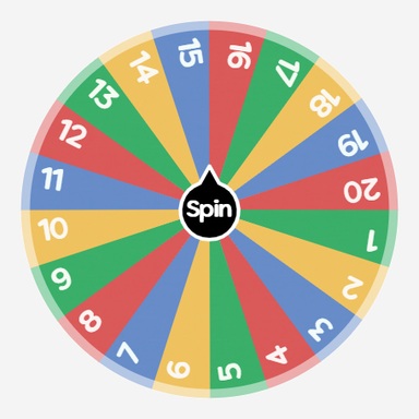 Character Wheel: 1-20 | Spin the Wheel - Random Picker