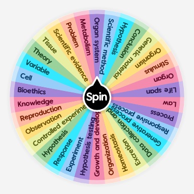 คำศัพท์ชีววิทยาบท1 | Spin The Wheel - Random Picker