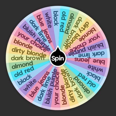 hair color | Spin the Wheel - Random Picker