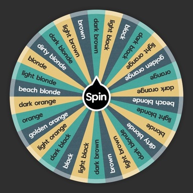 OC G. NATURAL HAIR COLORS | Spin the Wheel - Random Picker