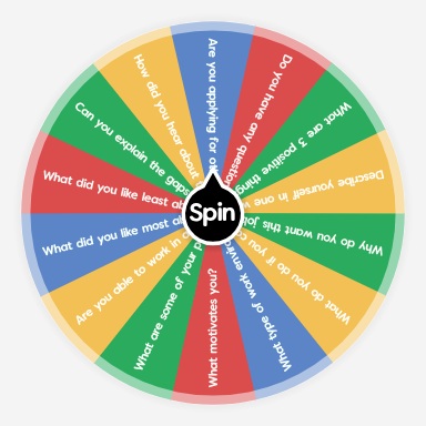 60 Sec. Interview Answers | Spin The Wheel - Random Picker