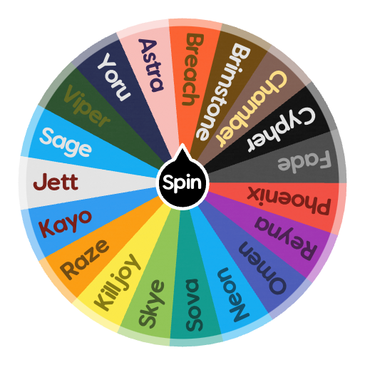 Valorant Agents Spin The Wheel Random Picker