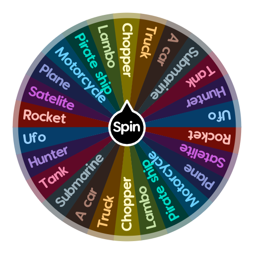 Vehicles Spin The Wheel App