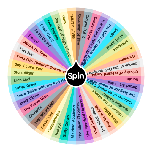 What Anime Should I Watch Next Spin The Wheel App