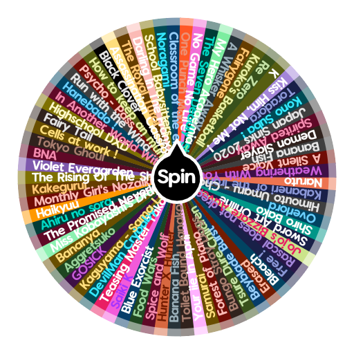 What Anime Should I Watch ?  Spin the Wheel - Random Picker