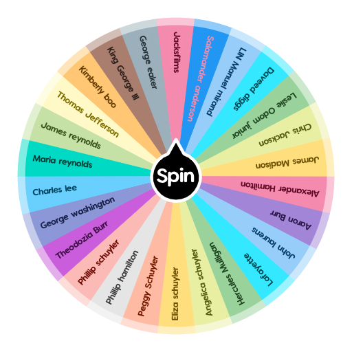 What Hamilton character are you? | Spin The Wheel App