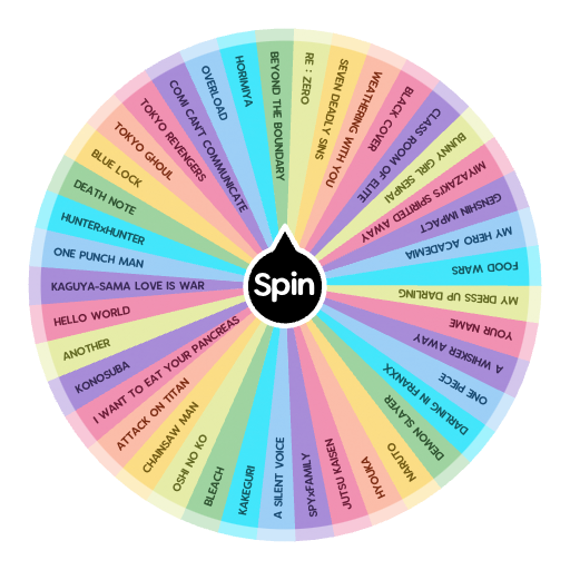 What Anime Should I Watch ?  Spin the Wheel - Random Picker