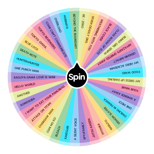 Anime of the .  Spin the Wheel - Random Picker