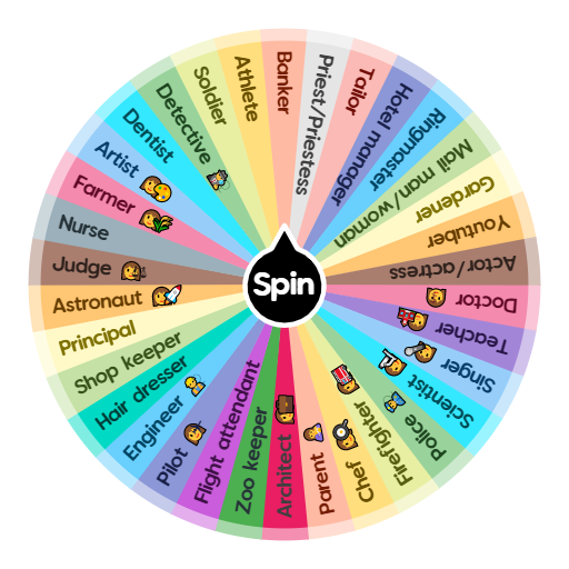 What job is perfect for you? Spin the Wheel Random Picker