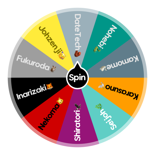 What 🏐team are u in?(haikyuu edition ) Spin The Wheel App