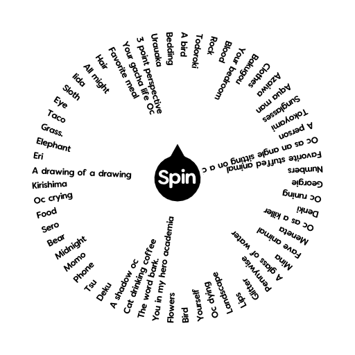 What to draw 2.0 Spin the Wheel Random Picker