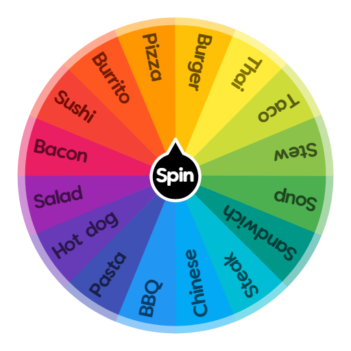 What To Eat Spin The Wheel App