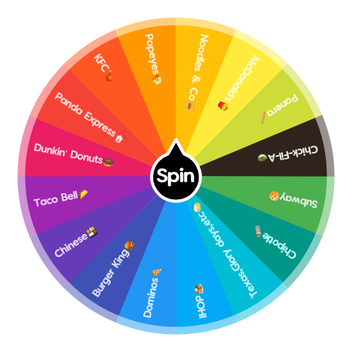 Random Lunch Wheel What to eat? | Spin The Wheel - Random Picker