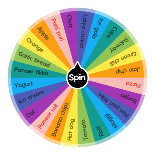 What to eat today in veg Spin the Wheel Random Picker