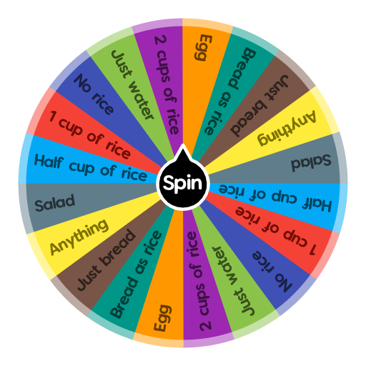 What To Eat control Eating Spin The Wheel App